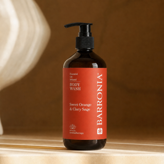 Morning Freshness & Mind Energizing Body Wash, infused with sweet orange & clary sage essential oil