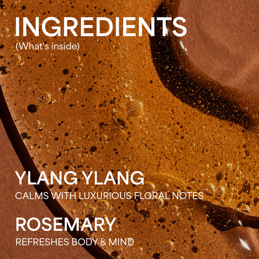 Stress relief & Calming Body Wash, Infused With Ylang Ylang & Rosemary Essential Oils